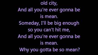 Glee - Mean - Lyrics