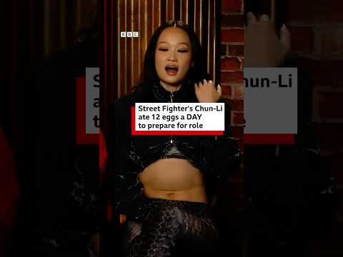 Street Fighter's Chun-Li ate 12 eggs a DAY to prepare for role. #StreetFighter #ChunLi #BBCNews