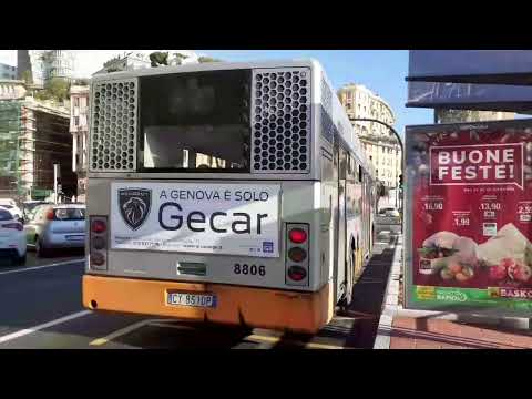 Partenza Bredamenarinibus 240L AMT Genova 8806 in Corso Marconi