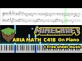 Aria Math C418 Minecraft Piano Tutorial Sheet Music Free Download PDF