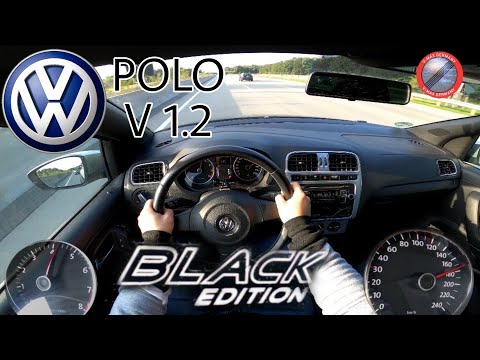 VW POLO V 1.2 69 HP BLACK EDITION ACCERATION POV DRIVE TEST on GERMAN AUTOBAHN