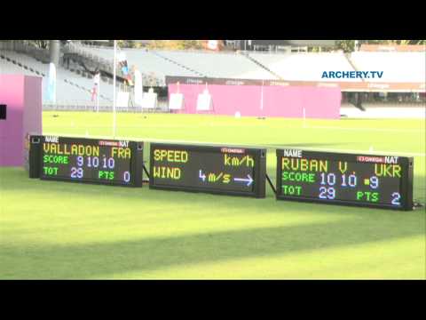 Jean-Charles Valladont v Viktor Ruban – recurve men’s 2nd round | London 2012 Olympic Test Event