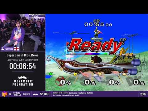 #TwitchConEU19 Speedruns - Super Smash Bros. Melee [Any% + All Events] by Fuzzyness