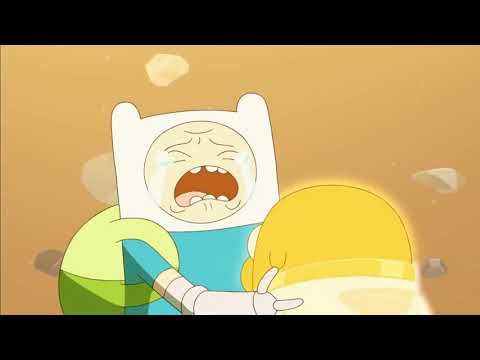 Finn finds Jake - Adventure time distant lands together again.
