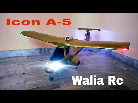 icon-A5 Ready for its first flight, Applying the flex tape on the rc plane. Part-2