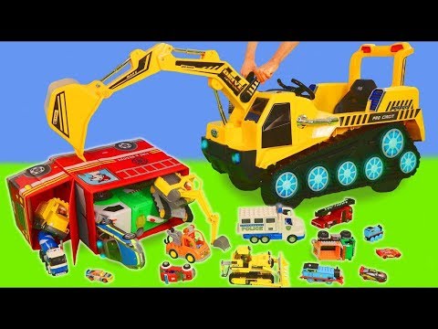 Koparka, Ciągnik,  ciężarówka zabawki, dźwig Bagrownica - Zabawki strażackie - Excavator Toys