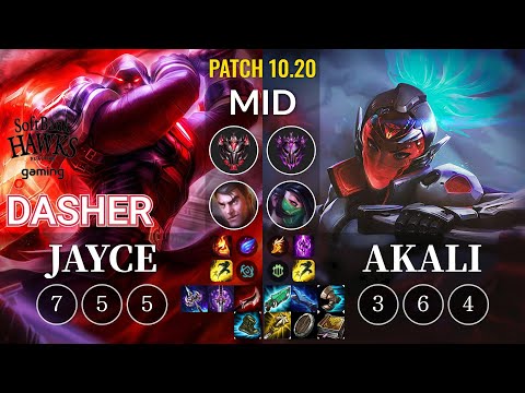 SHG Dasher Jayce vs Akali Mid - KR Patch 10.20