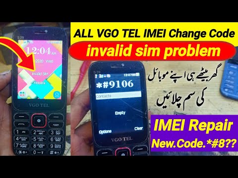 VGO TEL Invalid Sim Problem imei Change Code |china Mobile invalid Imei Repair #imeichange #invalid