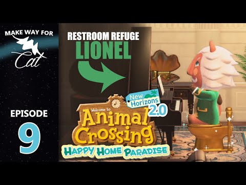 Lionel's Musical Restroom | ACNH HAPPY HOME PARADISE | Ep 9