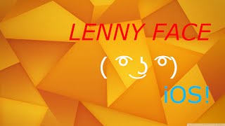 HOW TO TEXT A LENNY FACE ON AN IPAD OR IPHONE!