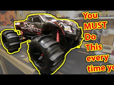 RC Car Maintenance After Getting it WET - driving in water - Traxxas X-Maxx