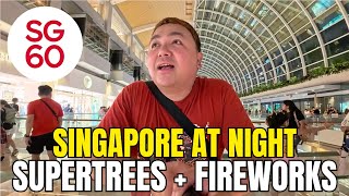 MAGICAL NIGHT IN SINGAPORE! SUPERTREE GROVE LIGHT SHOW + SG60 FIREWORKS REHEARSAL