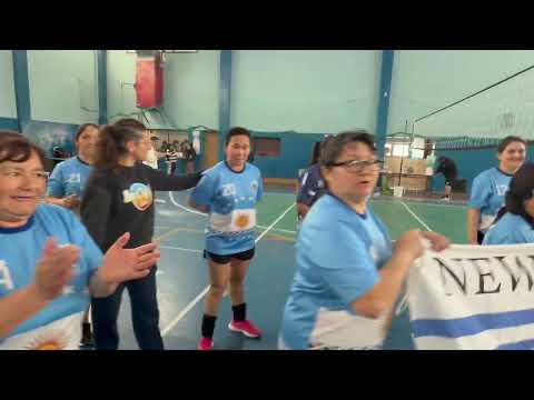 Acto deportivo en Paso de Indios  Cuarta fecha Liga Meseta Cordillera Sur