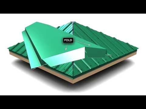 How to install a metal roof hip cap for Union's MasterRib panel.