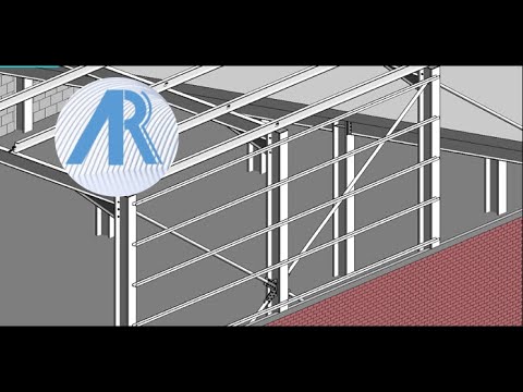 12 Side Rails Steel frame Revit tutorial