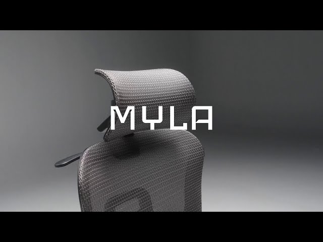 Silla ergonómica VALK Myla malla gris/negra respaldo 3D reposabrazos 4D video