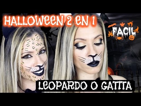 MAQUILLAJE DE HALLOWEEN FACIL | GATITA O LEOPARDO | NatyGloss