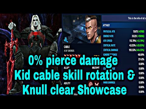 No Pierce Damage | Kid Cable Clear Knull With Normal Build - Marvel Future Fight