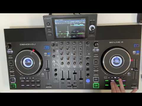 Denon DJ SC LIVE 4 Standalone DJ Controller with Stem Separation on 4 Decks, Wi Fi Streaming, Build