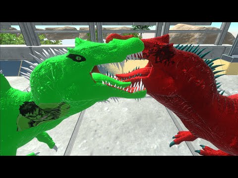 HULK SPINOSAURUS DEATHRUN - ANIMAL REVOLT BATTLE SIMULATOR || tauPlays sims eps25