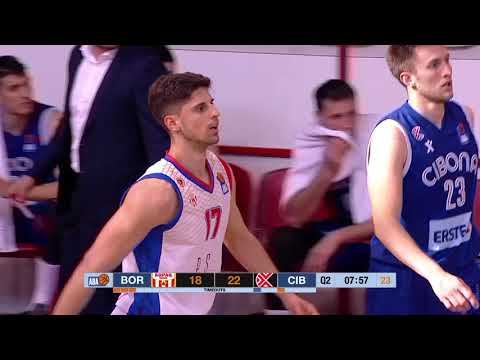 Nikola Kočović drains the long 3 (Borac - Cibona, 26.4.2021)