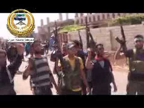 كتيبة شهداء الصنمين أثناء وصولهم الى بلدة كفر شمس في ريف درعا