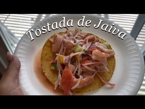 How to make tostadas de jaiva 🍤 #shrimp #tostadadejaiva #mariscos