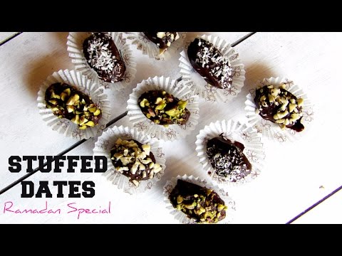 Stuffed dates | Chocolate Covered Stuffed Dates | Ramadan Recipes Video