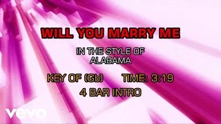 Alabama - Will You Marry Me (Karaoke)
