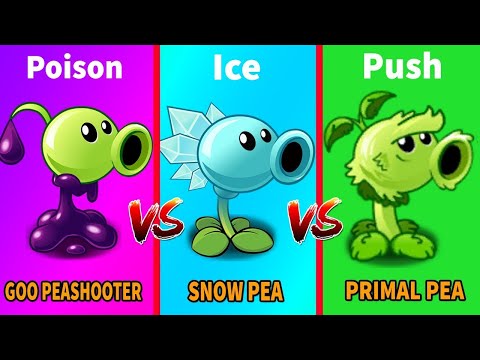 Pvz 2 - All Plants 3 Team PEA x ICE x POISON Battlez - Who Will Win?