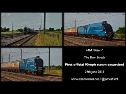 4464 Bittern at 90mph!!! The Ebor Streak 29-06-13