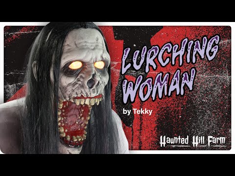 Haunted Hill Farm 5.9 ft. Motion-Sensor Lurching Woman Halloween Animatronic by Tekky