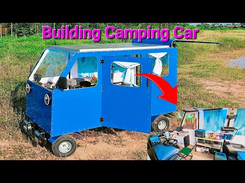 Building a Mini Camper Car with AC, Fridge, Solar Power & 150Ah 60V Battery