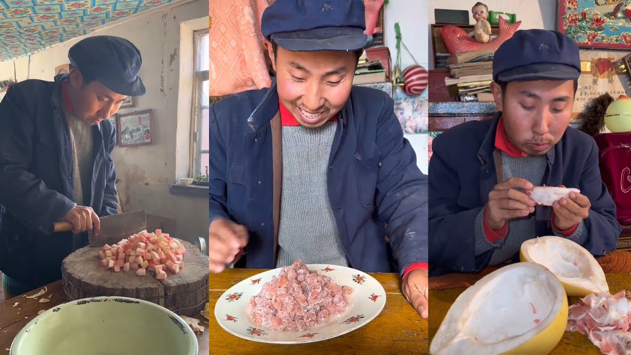 柚子身上都是宝，柚子皮也能变成糖#foodie #民间手艺人 #funny