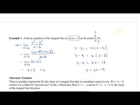 Calculus - Sec 2.1 Derivatives and Rates of Change Part 1
