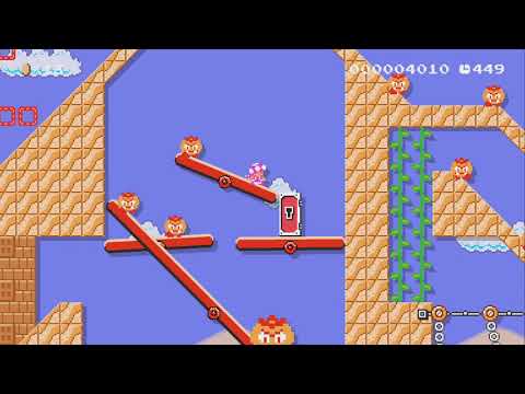 goombrats in the desert puzzle by Mr.Maker75 - Super Mario Maker 2 - No Commentary 1bx 1by