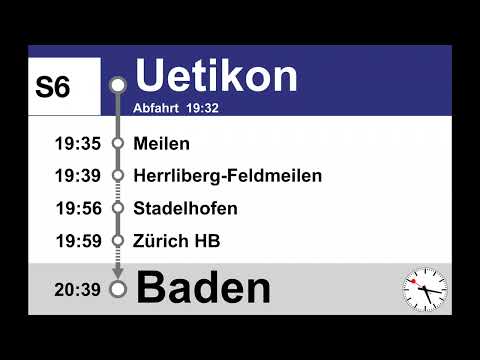 ZVV Ansagen, S6 (Uetikon-Baden) | RABe 511 IR-Dosto Kiss
