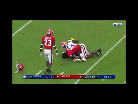 The hardest hit ever. Lewis cine and Kyle pitts go to sleep on field