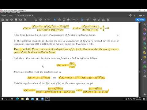 Chapter 2: Error Analysis for Iterative Methods p4 + Systems of Nonlinear Equations