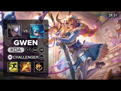 Gwen vs Diana Jungle - KR Challenger - Patch 26.01 Season 16
