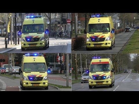 Verschillende Ambulances met spoed in Oss
