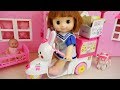 Baby Doli And Rabbit Scooter Baby Doll Delivery Car Surprise Toys Play
