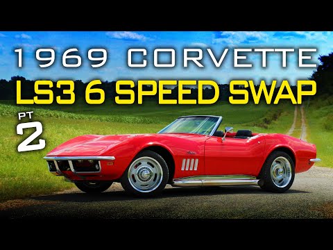 Chevrolet C3 Corvette LS Swap 6 Speed Manual Transmission Swap at V8 Speed And Resto Shop Part 2