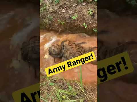 US Army Ranger Training! Low crawl in the MUD!!!