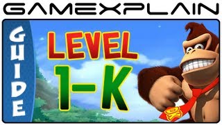 Donkey Kong Country Returns 3D: Platform Panic 1-K (Puzzle Pieces & KONG Letters Guide, Walkthrough)
