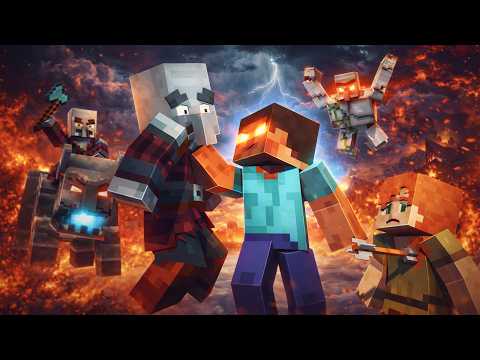 Herobrine vs Pillager Army – Village at War (Minecraft Animation)