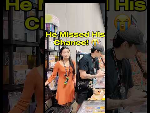 He missed out on his grail card! 😭 #pokemoncards #pokemontcg #pokemon #tcg #vendorpov #cardshow