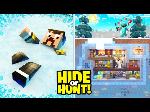 RyanNotBrian - I made a Secret Powdered Snow Base in Minecraft Hide or Hunt!