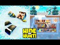 I made a Secret Powdered Snow Base in Minecraft Hide or Hunt!