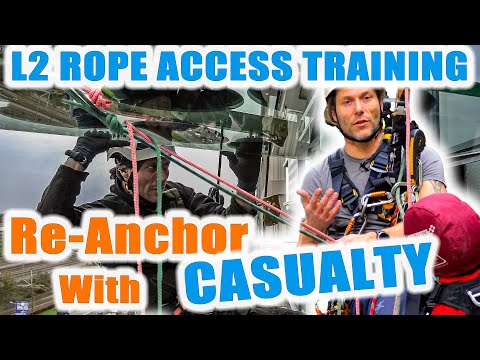 Passing a Small Re-Anchor WITH a Casualty - IRATA Level 2 Rope Access Training